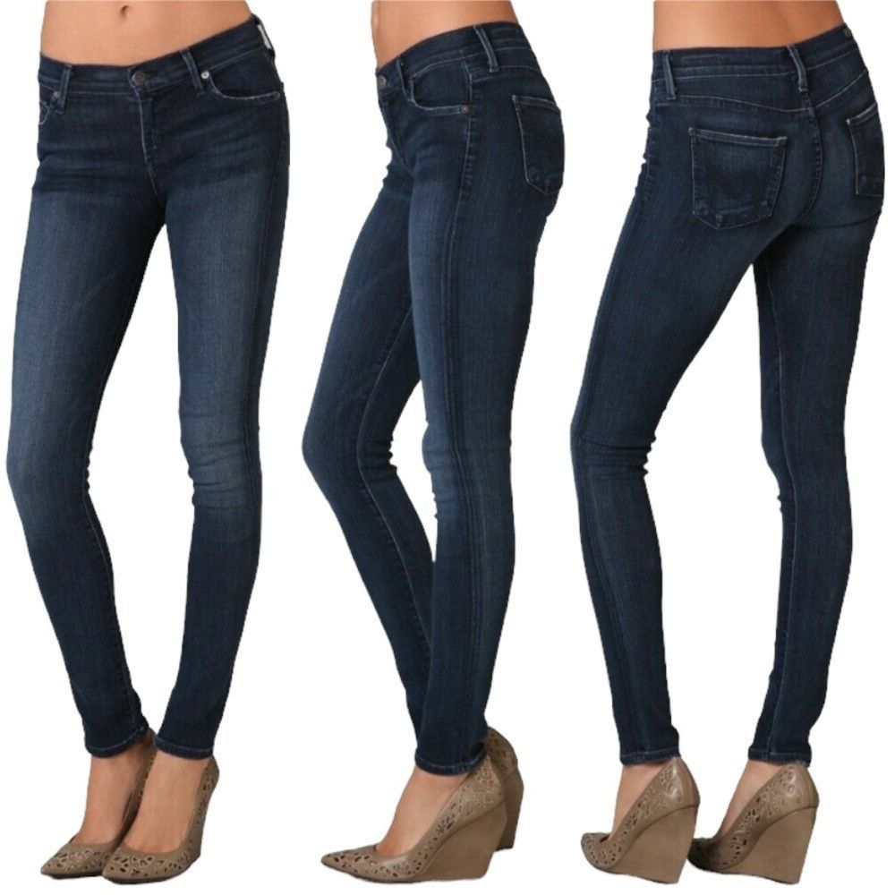 EUC Citizens of Humanity Avedon Slick Skinny Leg Dark Jeans 24 00